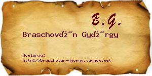 Braschován György névjegykártya